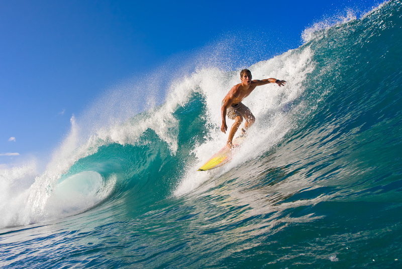 blue, yellow, vacations, day, sport, spray, men, activity, nature, lifestyles, adventure, muscular Build, pipeline Wave, splashing, recreational Pursuit