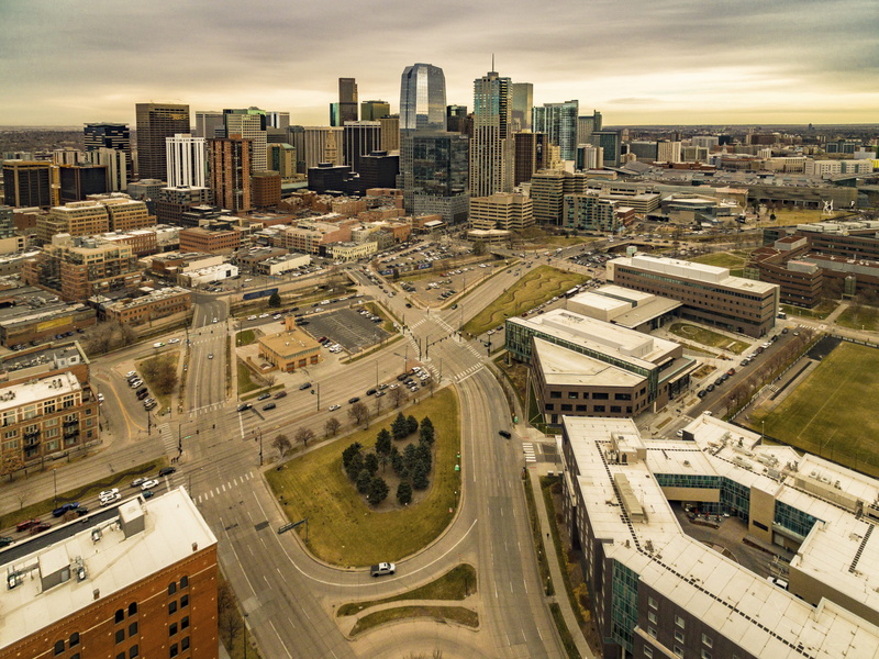 outdoors, built structure, UAV, cloud - sky, residential district, Colorado, Denver; Drone; Cityscape; Denver Colorado; Skyline; DJI; Aerial Photography