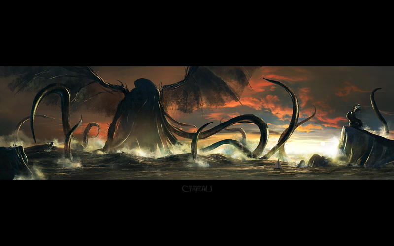 cthulhu, 1080P, wings, monster