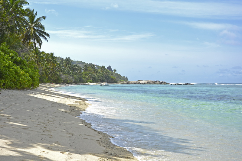 no people, seychelles, travel, beauty in nature, tropical, outdoors, day, horizon over water, tropical climate, tranquil scene, island, ocean, vacation