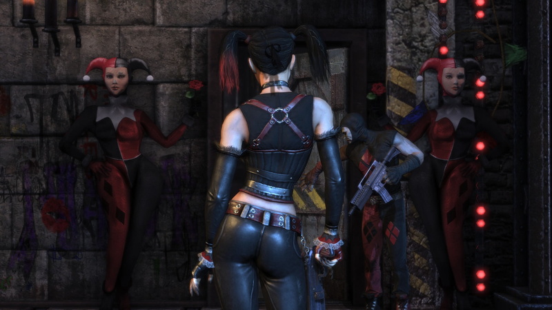 quin, human representation, creativity, architecture, group of people, spooky, clothing, digital, costume, harley, Batman: Arkham City, video games