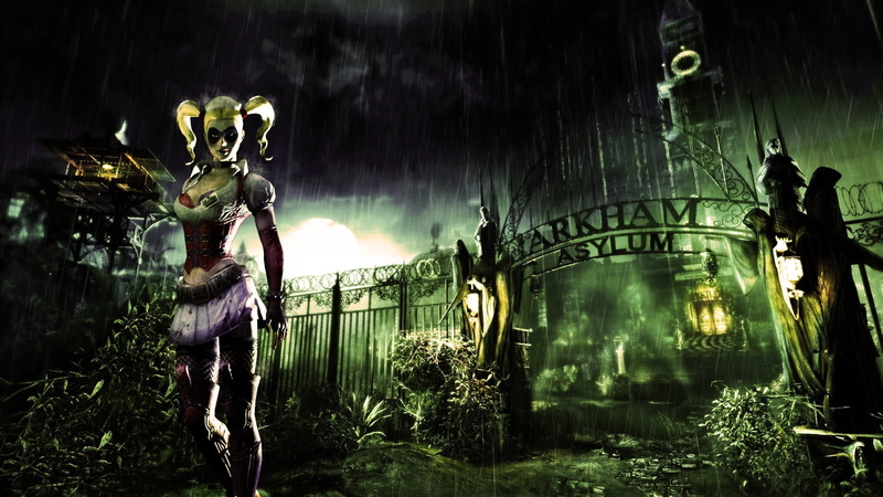 representation, Batman: Arkham Asylum, near, 1080P, art and craft, creativity, outdoors, Harley Quinn, history, asylum, night, fear, standing, human representation