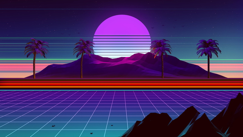 vaporwave, 1080P, Retrowave