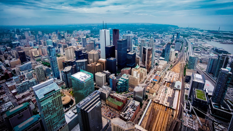 architecture, modern, city life, outdoors, cityscape, city, 1080P, built structure, daytime, tall - high, buildings, apartment, crowd, cloud - sky, HDR
