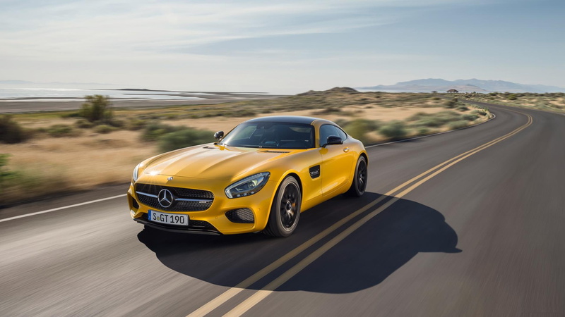gt, amg, yellow, cars, hd, benz, coupe, 1080P, mercedes, sports, road