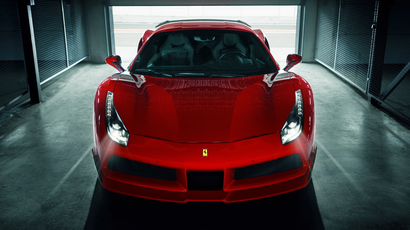 N-Largo, Ferrari 488 GTB, 4K, 4K, Novitec Rosso