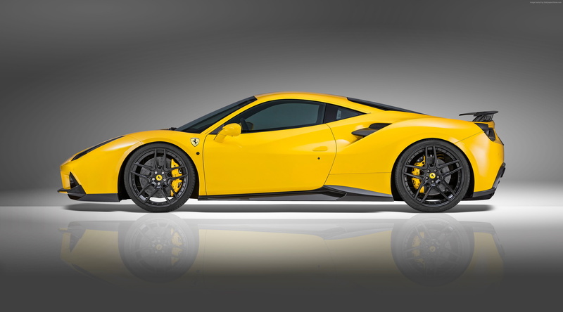 supercar, NOVITEC ROSSO Ferrari 488 gtb, speed, 4K, yellow
