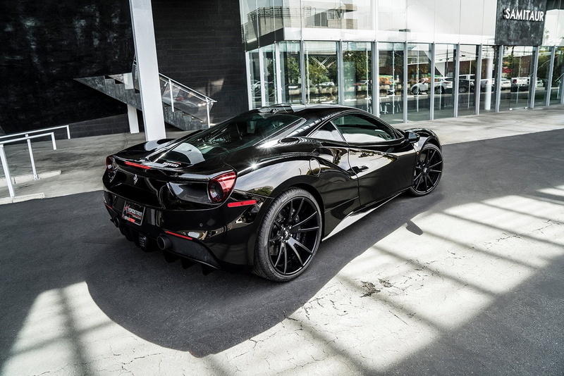 wheels, forgiato, black, 720P, cars, ferrari, 488, gtb