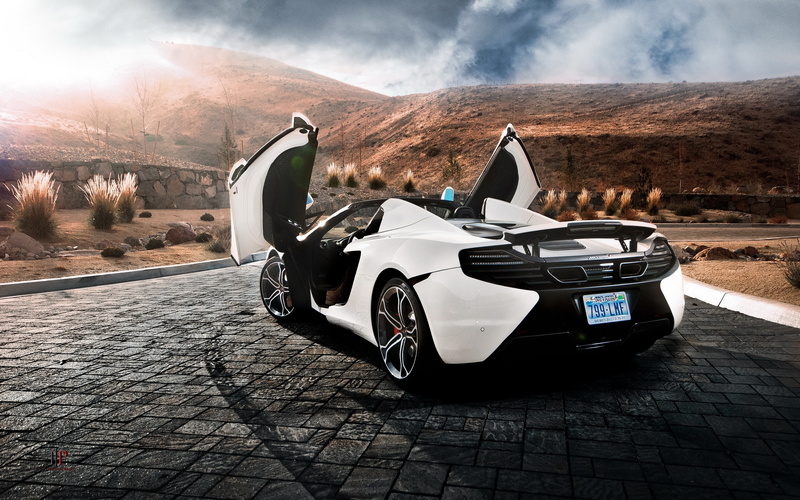 mp, View, Back, c, 2K, Spider, Supercar, McLaren