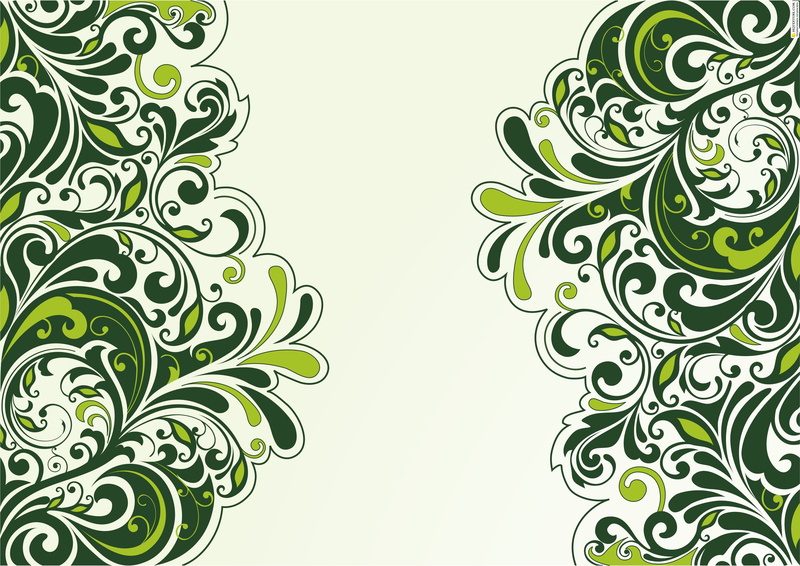 flower, cartouche, patterns, white background, white, curve, silk, computer Graphic, victorian Style, green, vignette, floral Pattern, decor, illustration