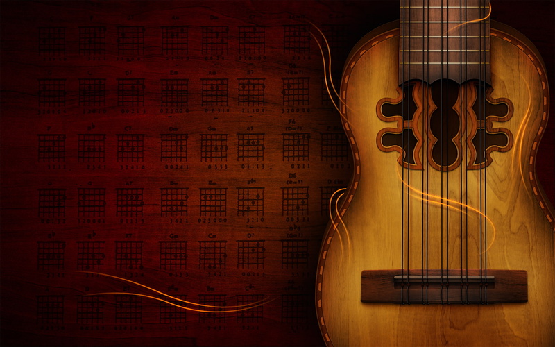 chords, frets, strings, 1080P, guitar