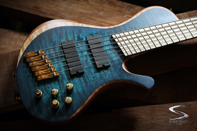 multiscale, Poland, 5K, bass guitars, hand made, 6 string, fanned frets, Skervesen Prometheus, Skervesen