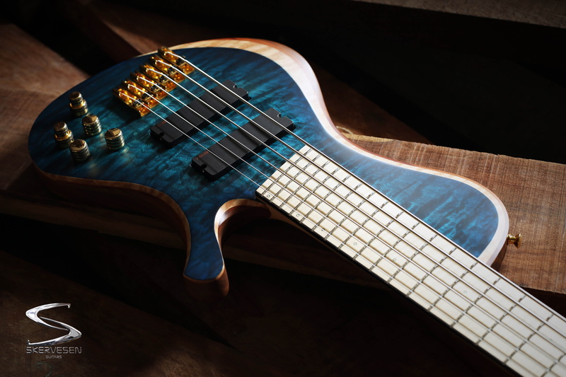 6 string, 5K, multiscale, fanned frets, hand made, bass guitars, Poland, Skervesen, Skervesen Prometheus