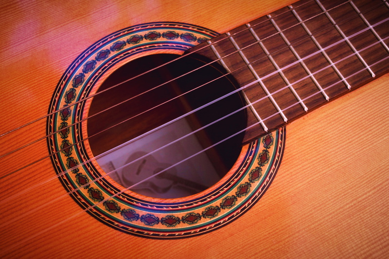 madera, acoustic, guitar, string, españa, studio shot, guitarra, high angle view, spain, string instrument, purple, art and craft, classical style, closeup