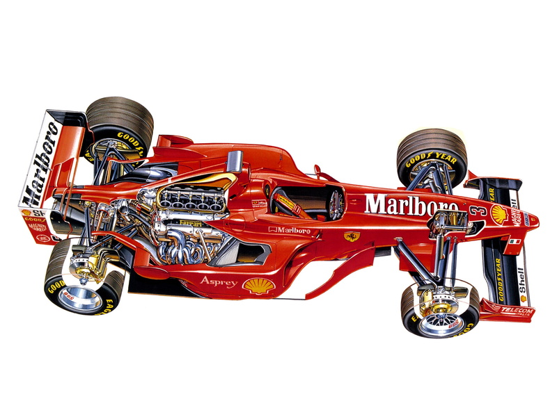 interior, 1998, ferrari, racing, formula, f300, race, engine, 1080P, cutaway