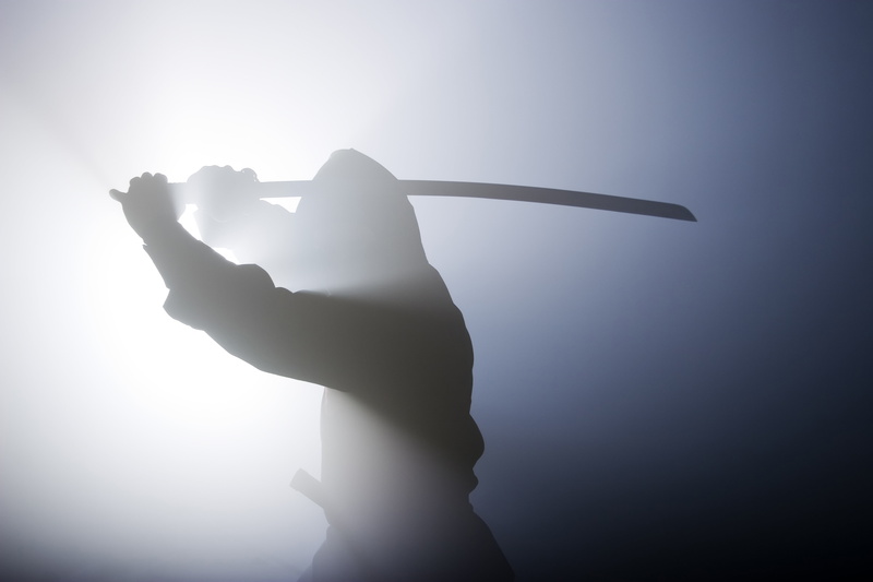 Shinobu, people, human hand, sky, studio shot, sword, nature, camouflage, silhouette, shadows, limb, sunset, human body part, blur, human arm, men, waist up