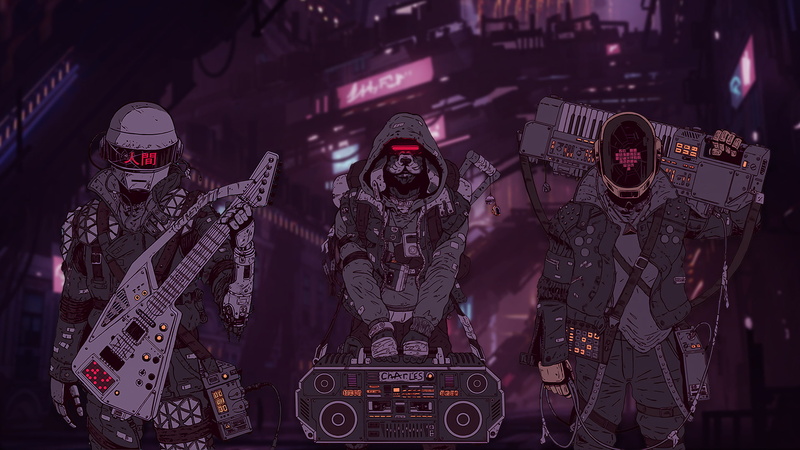 Thomas, 1080P, Guy Manuel, cyberpunk, Daft Punk, FUI
