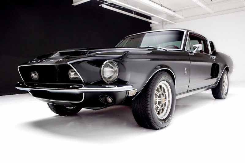 mustang, gt350, ford, 1968, black, cars, shelby, fastback, 1080P
