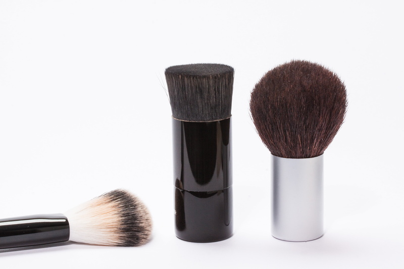 kabuki-pnsel, variation, aluminium, cut out, black, metal sleeve, facial Mask - Beauty Product, black color, human Face, bristles, indoors, make-Up Brush