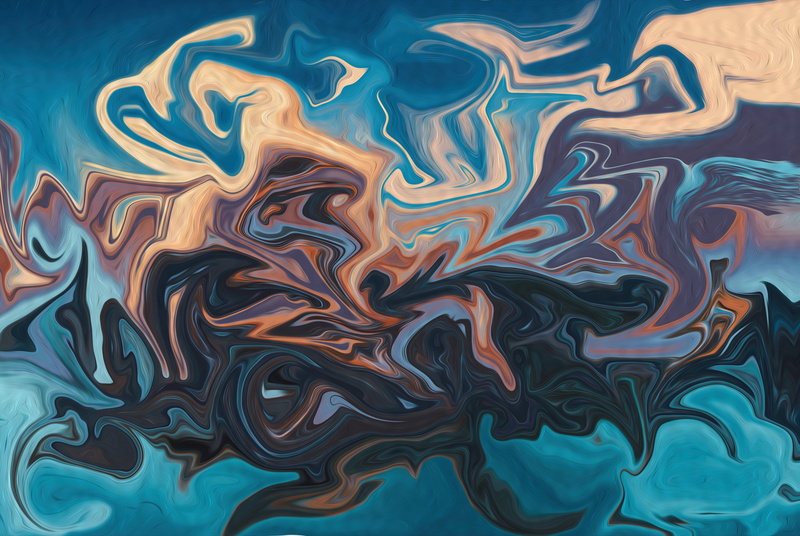 colorful, fluid, blue, oil painting, paint splash, 4K, digital art, drawing, artwork, liquid, abstract, paint brushes