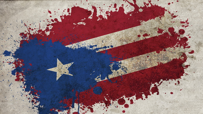 patriotism, splattered, flag of Puerto Rico, weathered, red, architecture, pattern, textured, 1080P, star shape, abstract, art and craft, backgrounds