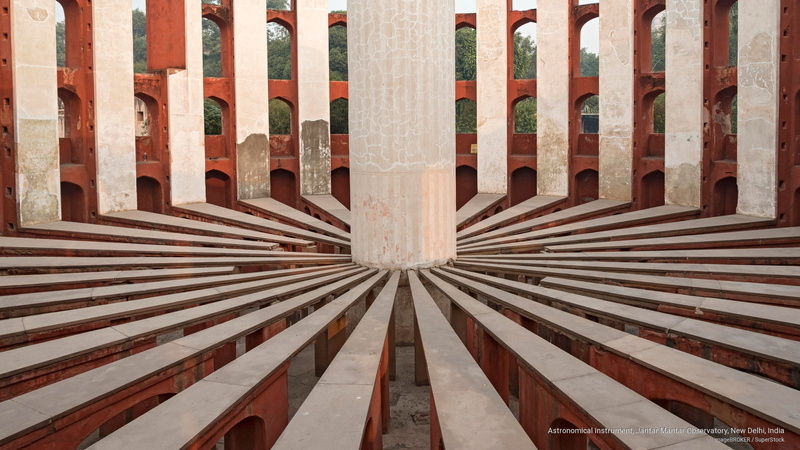 mantar, instrument, india, delhi, new, observatory, jantar, astronomical, 2K, Asia