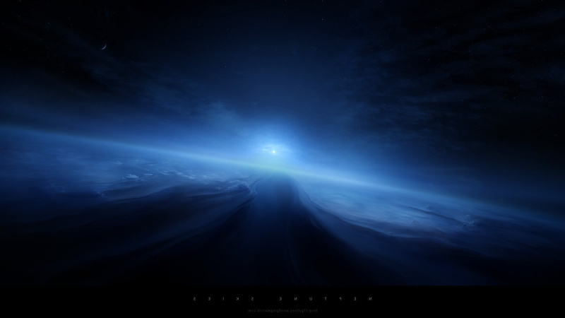 blue, projection, outdoors, dark, illuminated, black color, backgrounds, 1080P, star - space, space, space neptune greg martin space art, technology, nature