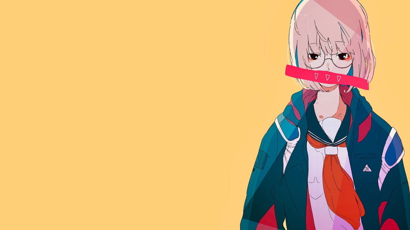creativity, art and craft, unrecognizable person, one person, yellow background, male likeness, front view, 1080P, anime girls, standing, representation