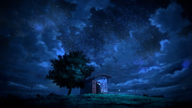 Night, Patema Inverted, Dark, Movie, 1080P, Sky, Anime, Stars