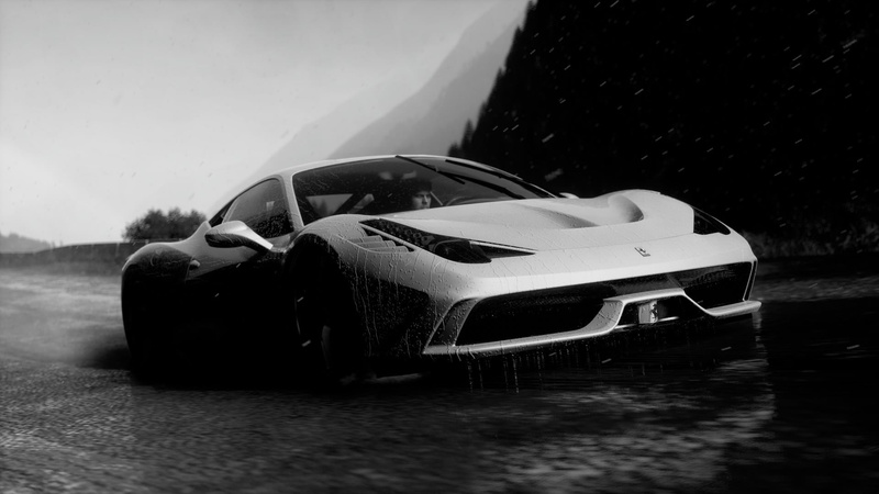 wet, road, mode of transportation, nature, toy, toy car, focus on foreground, vignette, land vehicle, 1080P, close-up, Driveclub, no people, outdoors