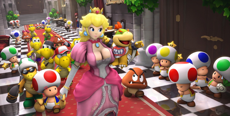 peach, illustration, d, video, character, video games, games, princess peach, render, 3d, super mario, princess, super, mario, 4K