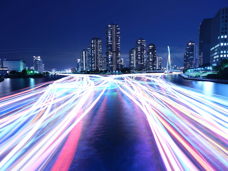 multiple Lane Highway, tower, modern, led, lighting Equipment, light - Natural Phenomenon, china - East Asia, motion, night, built Structure, timelapse