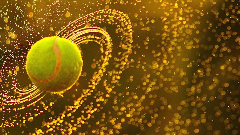 celebration, green, indoors, tennis ball, fruit, close-up, lapse, 1080P, digital composite, macro, time, sphere, baseball, drop, no people, gold colored