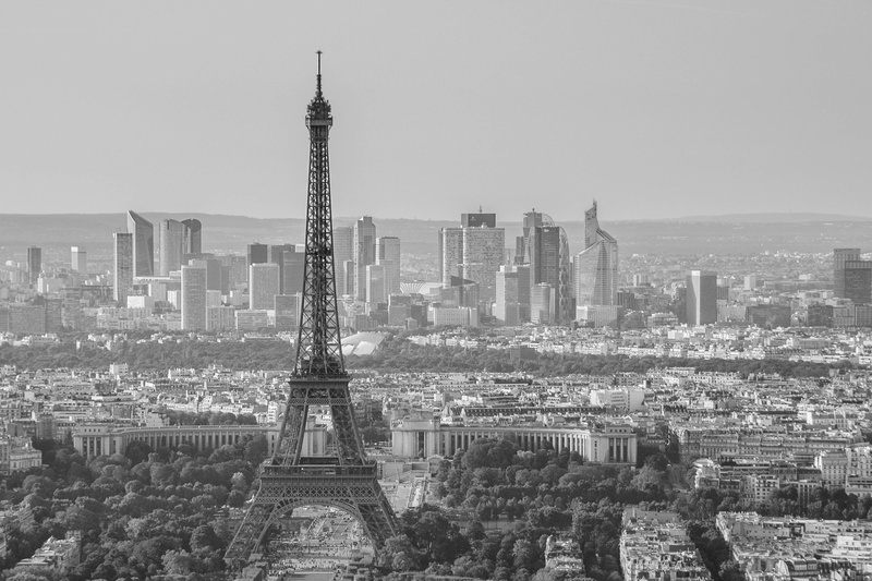 modern, urban Skyline, aerial View, tall - high, architecture, paris - France, outdoors, travel, built structure, financial district, nature, office building exterior