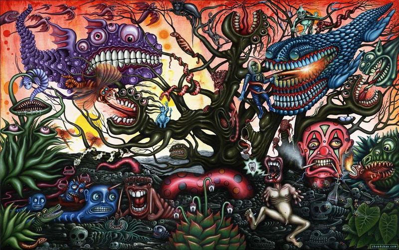 Monster, Dark, Artistic, Abstract, Psychedelic, Trippy, 720P