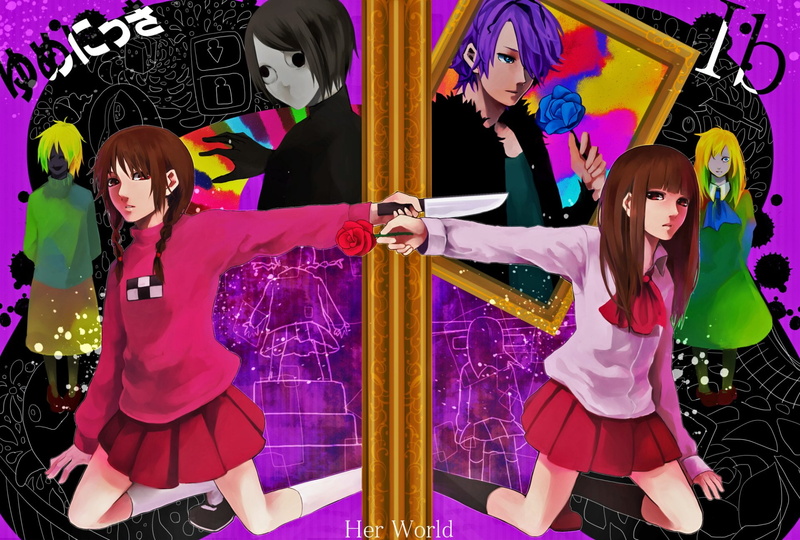 Ib (Character), Madotsuki (Yume Nikki), Video Game, Crossover, Yume Nikki, 1080P
