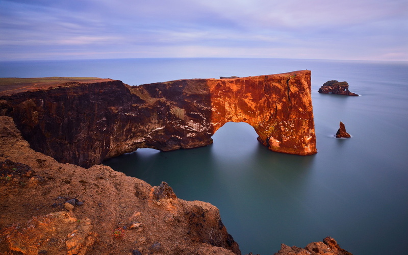 Dyrholaey, Rock, Atlantic, Iceland, 1080P, Ocean, Coast, Arch