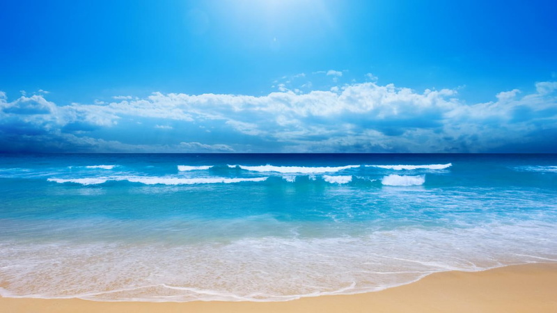 clouds, waves, 720P, ocean, nature, beach, sky