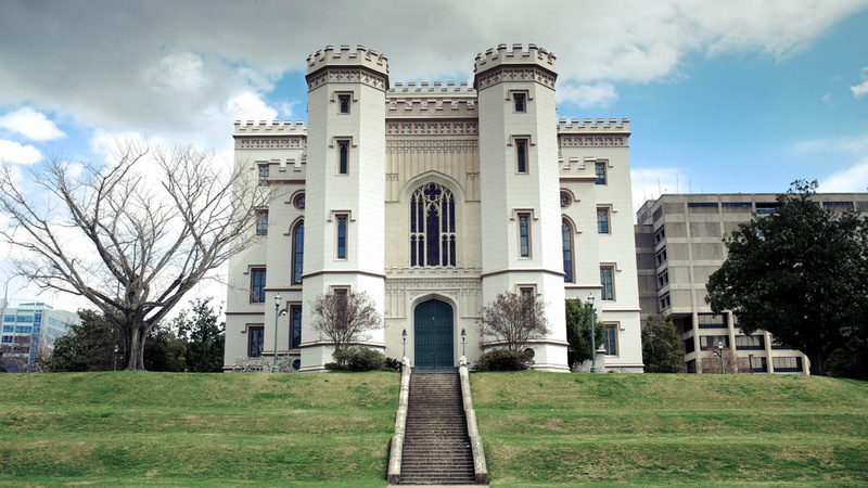 castle, baton rouge, nature and landscapes, style, 1080P, building, architecture, louisiana