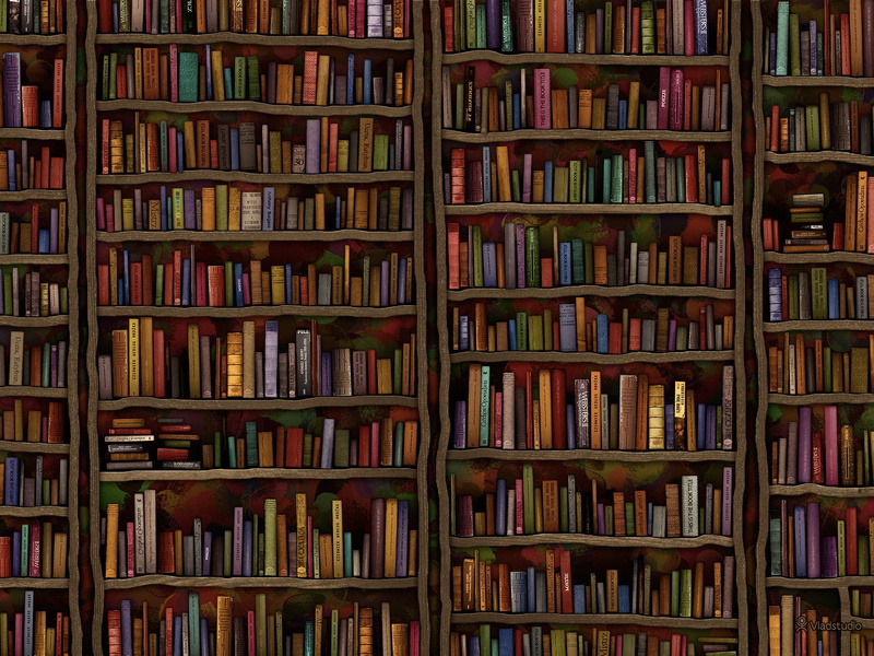 books, library, minimalism, Vladstudio, 1080P, bookshelves