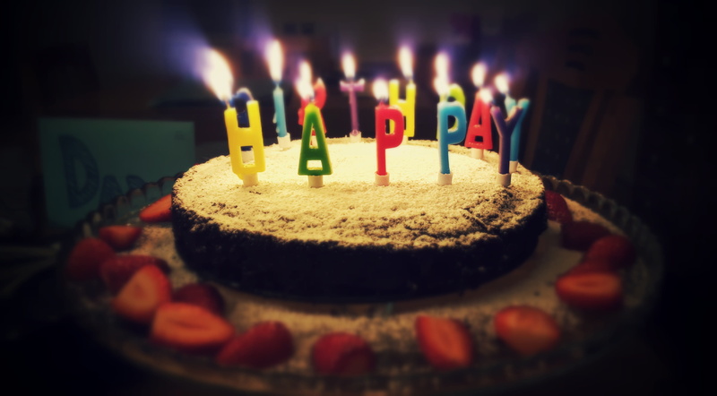 sweet food, 4K, dessert, anniversary, dark, indulgence, sweet, strawberry, birthday cake, food, happy, burning, candles, celebration, cake, flame, baked