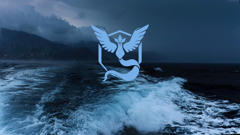 aquatic sport, sky, wave, no people, outdoors, splashing, art and craft, beauty in nature, Team Mystic, day, digital composite, power in nature, nature
