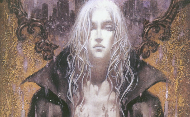 1080P, joachim armster, castlevania, art, collar, vampire, long white hair, ayami kojima