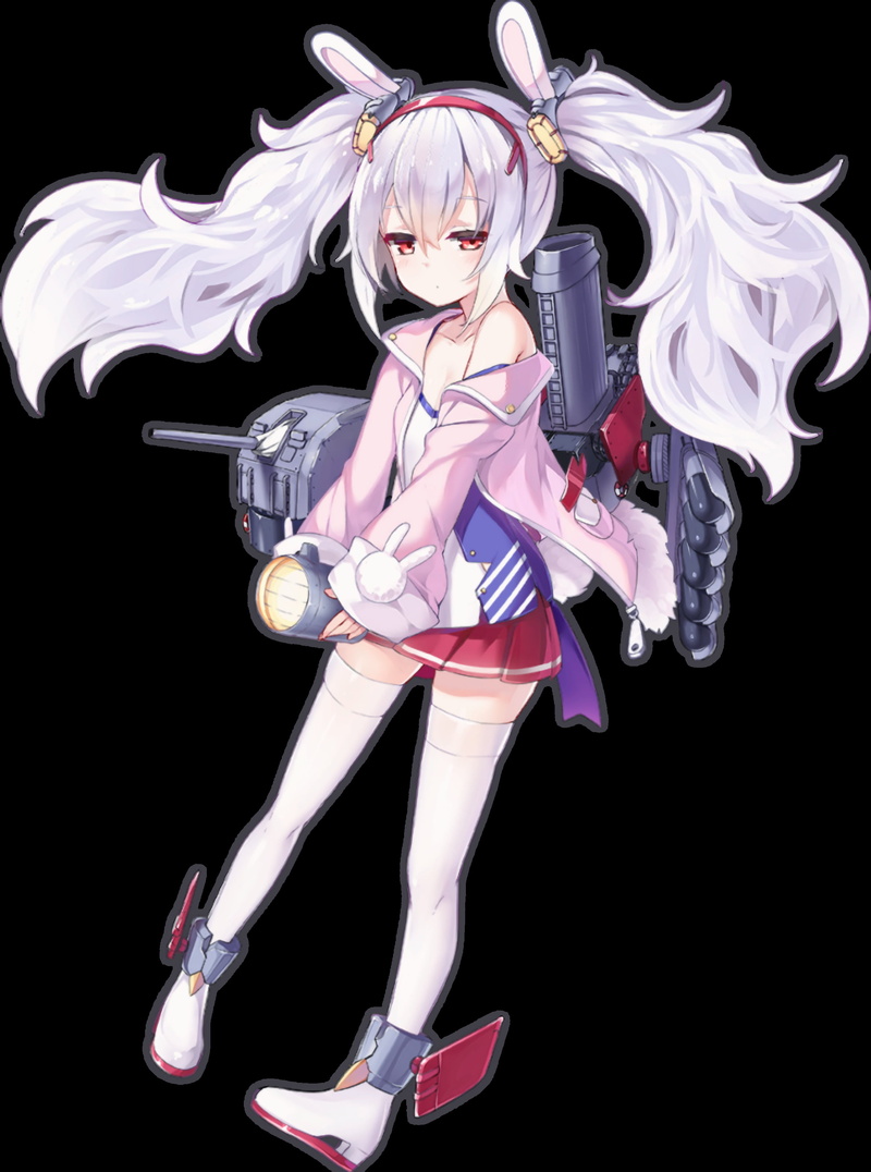 Laffey (Azur Lane), 2K, anime girls, ship, transparent background, upscaled, Azur Lane, anime