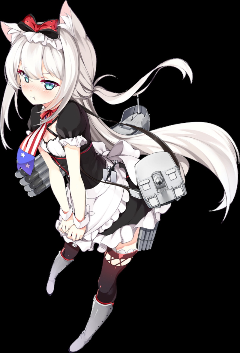 Azur Lane, Hammann (Azur Lane), upscaled, 2K, anime girls, anime, transparent background, ship