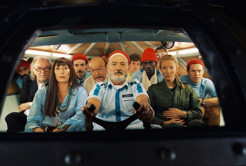 transportation, adult, mature men, sitting, Bill Murray, group of people, travel, vehicle interior, The Life Aquatic With Steve Zissou, medium group of people