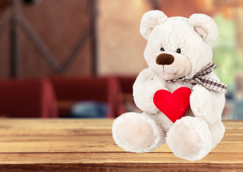 sweet, heart, Teddy, toy, romantic, bear, 8K, love