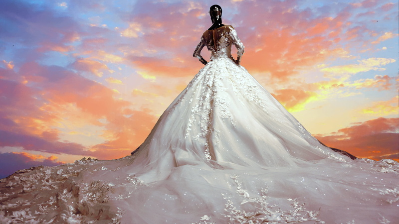 celebration, time, cloud - sky, young, daytime, bride, glamour, love, together, adult, groom, photo, event, wedding dress, yellow, attractive, happy, women