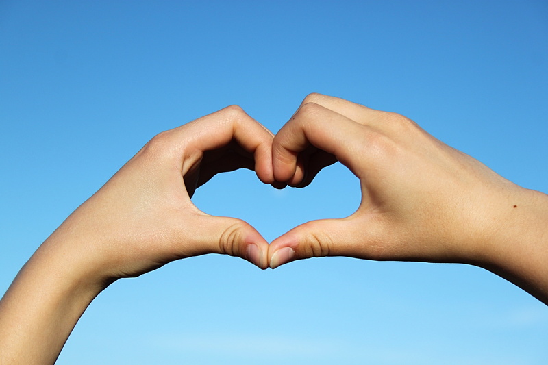 romantic, blue, heart, finger, valentines day - holiday, human limb, person, hand, nature, love, heart shape, blue background, close-up, human body part