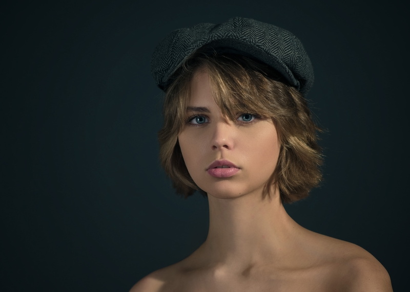 Tabula Rasa Ph, cap, portrait, photographer Tabula Rasa, Eugeny Sibiraev, 5K, Nastya, Eugene Sibirev, sponge